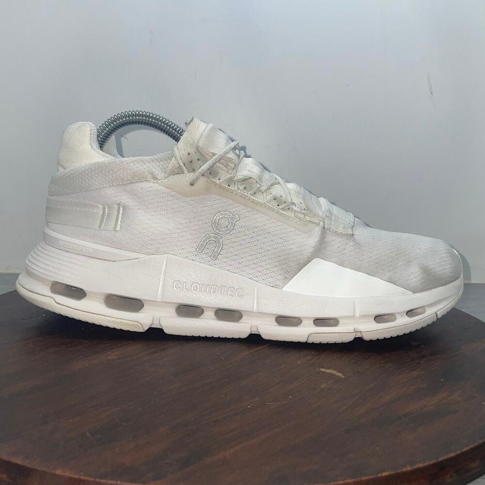 On Cloudnova 2 Women's Size 9 All White Running Shoes Sneakers Comfort